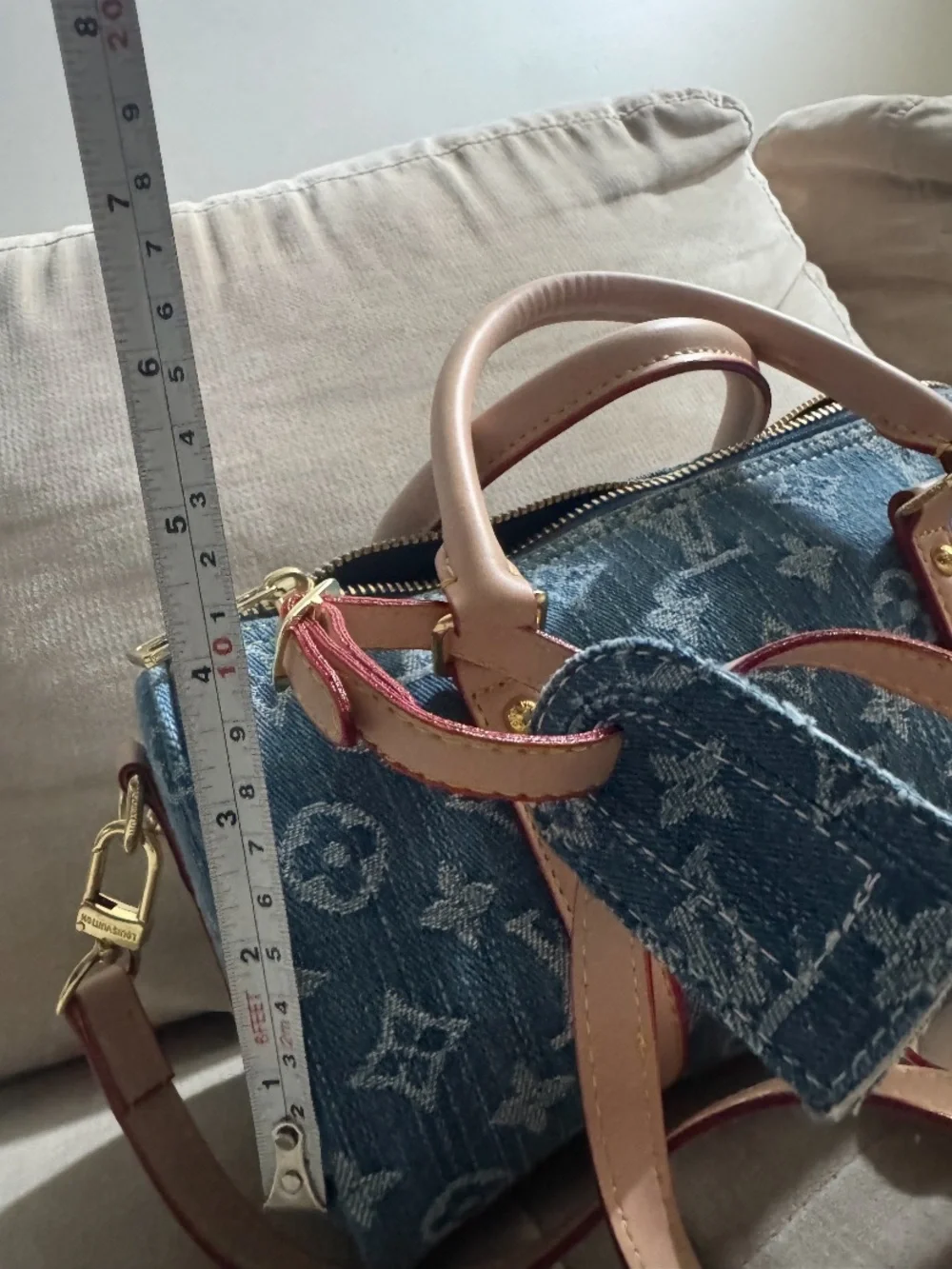 Denim Monogram - Blue & Gold Trim